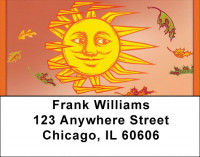 Leaves Blowing In The Wind Address Labels | LBQBP-71