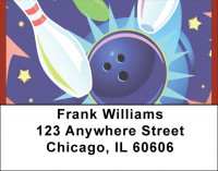 Midnight Bowling Address Labels | LBQBP-90