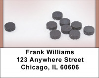 Hockey Pucks Address Labels | LBQBQ-31