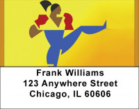 Kick Boxing Address Labels | LBQBQ-39