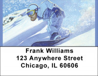 Sick Snowboarder Address Labels | LBQBQ-49