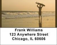 Surfing At Sundown Address Labels | LBQBQ-51