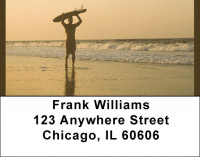 Surfing At Sundown Address Labels | LBQBQ-51