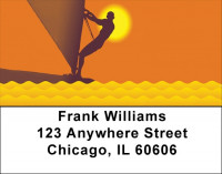 Wind Surfing Address Labels | LBQBQ-58