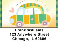 Funky Designer Cars Address Labels | LBQBQ-68