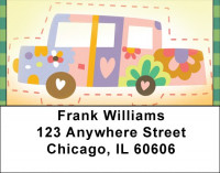 Funky Designer Cars Address Labels | LBQBQ-68