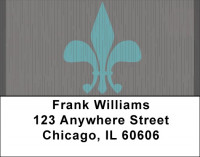 Contemporary Fleur de Lis Address Labels | LBQBQ-86