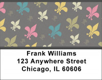 Contemporary Fleur de Lis Address Labels | LBQBQ-86