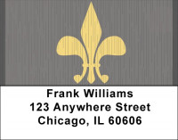 Contemporary Fleur de Lis Address Labels | LBQBQ-86