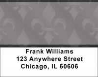 Masculine Fleur de Lis Address Labels | LBQBQ-87
