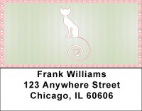 Girly Kitty Cats Address Labels | LBQBQ-96