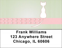 Girly Kitty Cats Address Labels | LBQBQ-96
