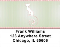 Girly Kitty Cats Address Labels | LBQBQ-96