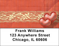 Antique Lace And Hearts Address Labels | LBQBR-01