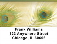 Dreamy Peacock Feathers  Address Labels | LBQBR-09