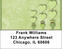 Green Topiary Treasures Address Labels | LBQBR-17