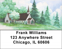 Country Church Address Labels | LBQBR-44