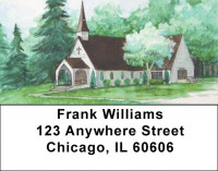 Country Church Address Labels | LBQBR-44