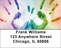 Fingerpaint Art Address Labels | LBQBR-55