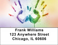 Fingerpaint Art Address Labels | LBQBR-55