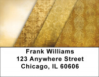 Golden Damask Address Labels | LBQBR-60