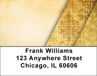 Golden Damask Address Labels | LBQBR-60