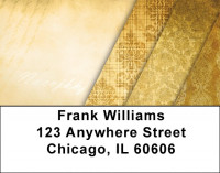 Golden Damask Address Labels | LBQBR-60
