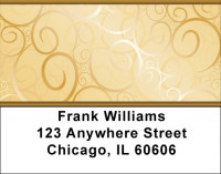 Golden Swirls Address Labels | LBQBR-61