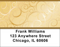 Golden Swirls Address Labels | LBQBR-61