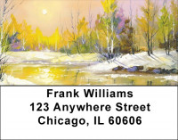 Serenity In Four Seasons Address Labels | LBQBR-86