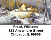 Serenity In Four Seasons Address Labels | LBQBR-86