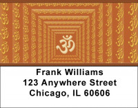 The Om Symbol Address Labels | LBQBR-90