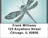 Dragonfly Blues Address Labels | LBQBS-07