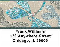 Jeweled Dragonflies Address Labels | LBQBS-15