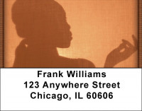 Female Silhouettes Address Labels | LBZAFR-08