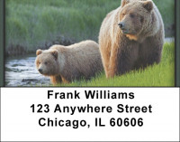Grizzly Bears Address Labels | LBZANI-12