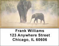 Elephants in the Wild Address Labels | LBZANI-67