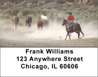 Wild Horse Roundup Address Labels | LBZANI-81