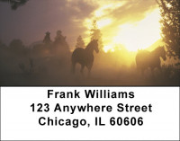 Roundup at Sunset Address Labels | LBZANI-82