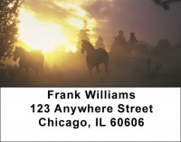 Roundup at Sunset Address Labels | LBZANI-82