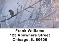 Sparrow In Winter Address Labels | LBZANJ-18