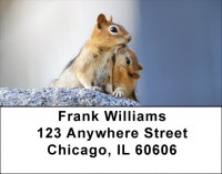 Baby Chipmunk With Mother Address Labels | LBZANJ-25
