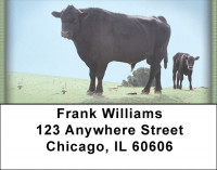 Black Angus Address Labels | LBZANJ-29