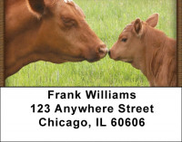 With Baby Calves Address Labels | LBZANJ-30