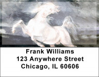 Wild White Stallion Address Labels | LBZANJ-35