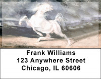 Wild White Stallion Address Labels | LBZANJ-35