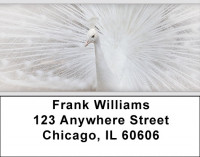 White Peacock Address Labels | LBZANJ-55
