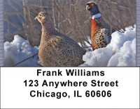Pheasants In Winter Address Labels | LBZANJ-57
