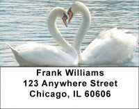 Heart Swans Address Labels | LBZANJ-77