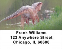 Dinosaurs Roaming Forests & Lakes Address Labels | LBZANK-02